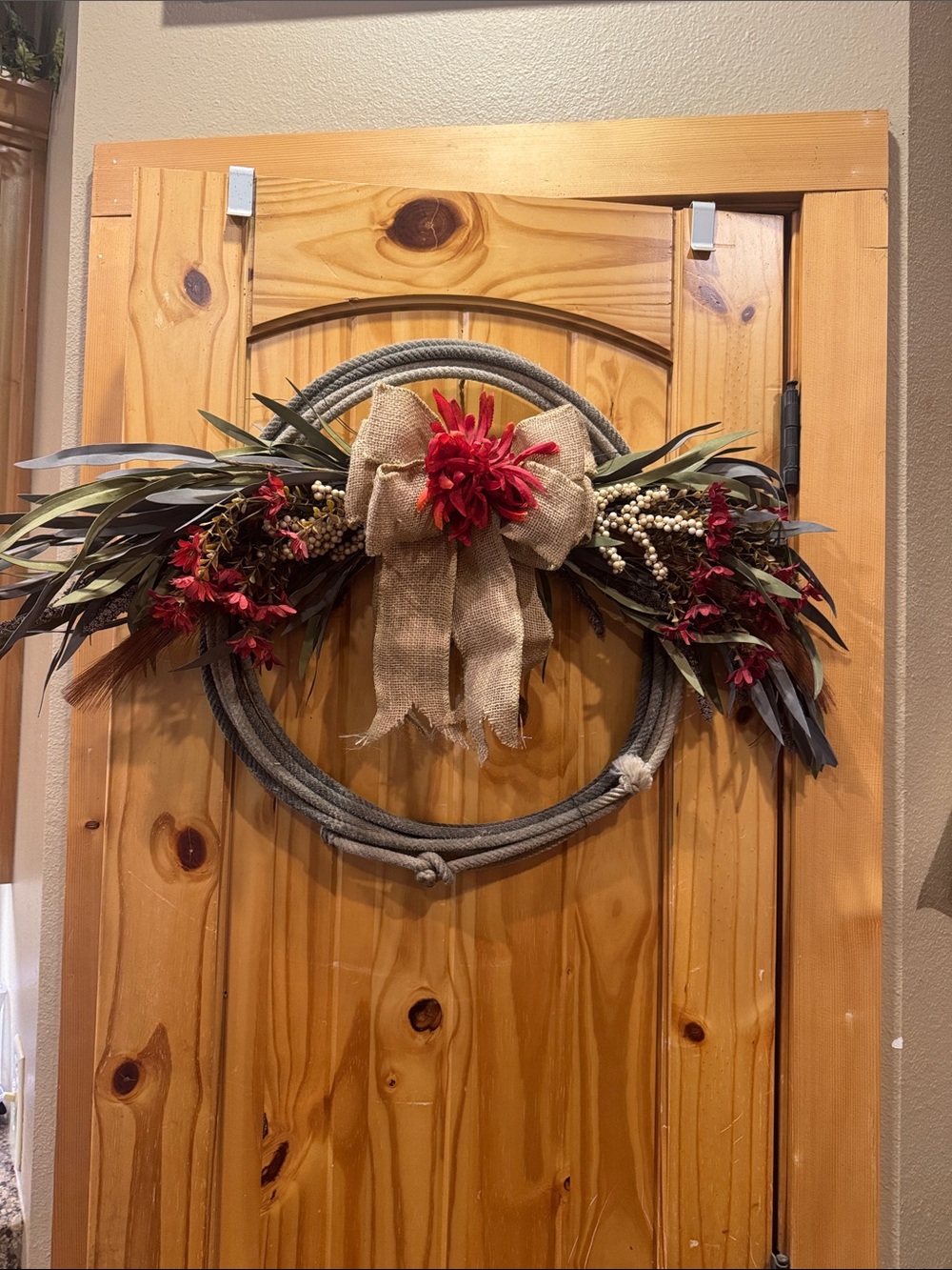 Fall western wreath with rope
